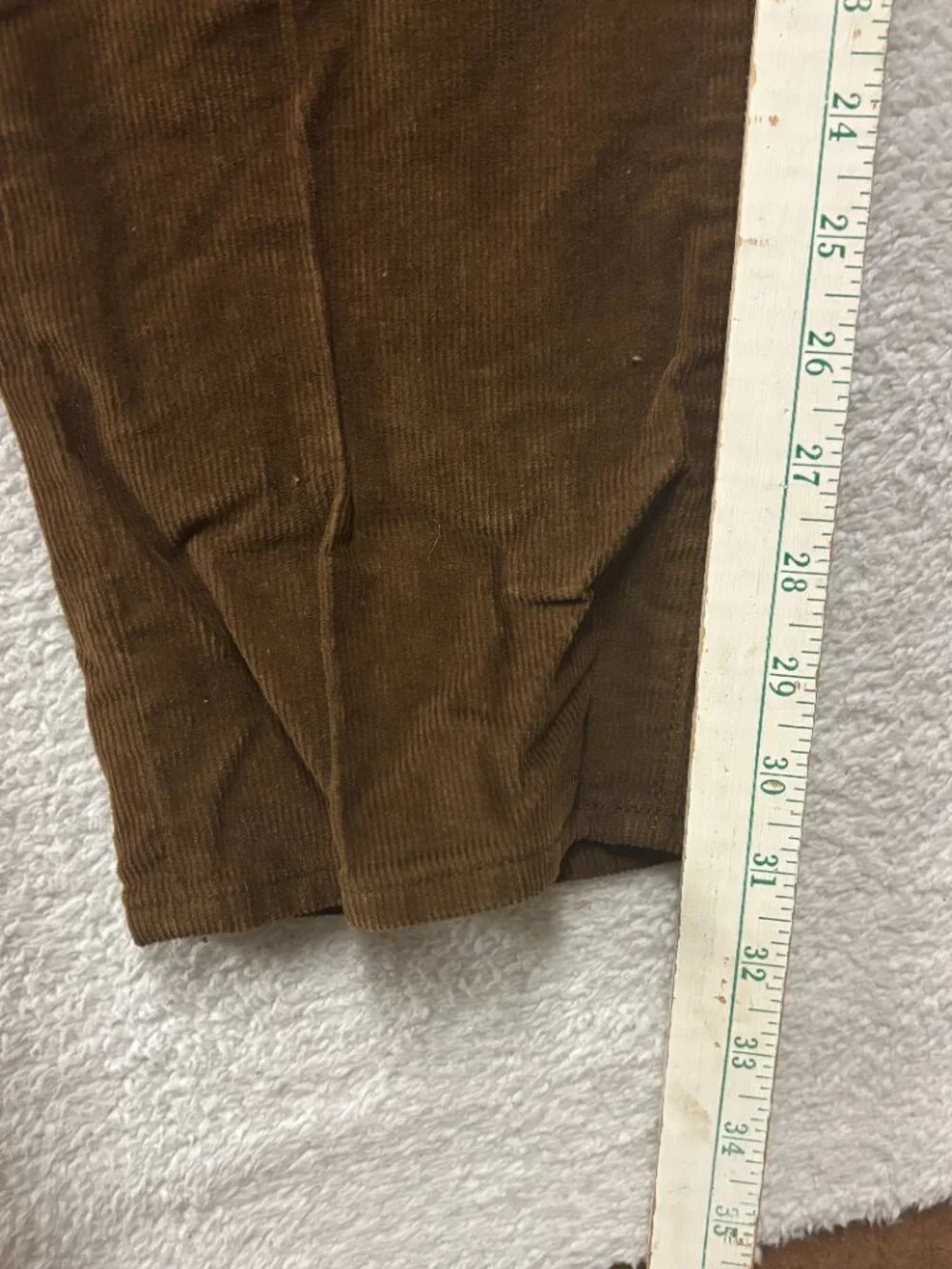 J. Crew 484 Slim Fit Corduroy Pants Mens Size 33x32 Brown Fine Cords Trousers
